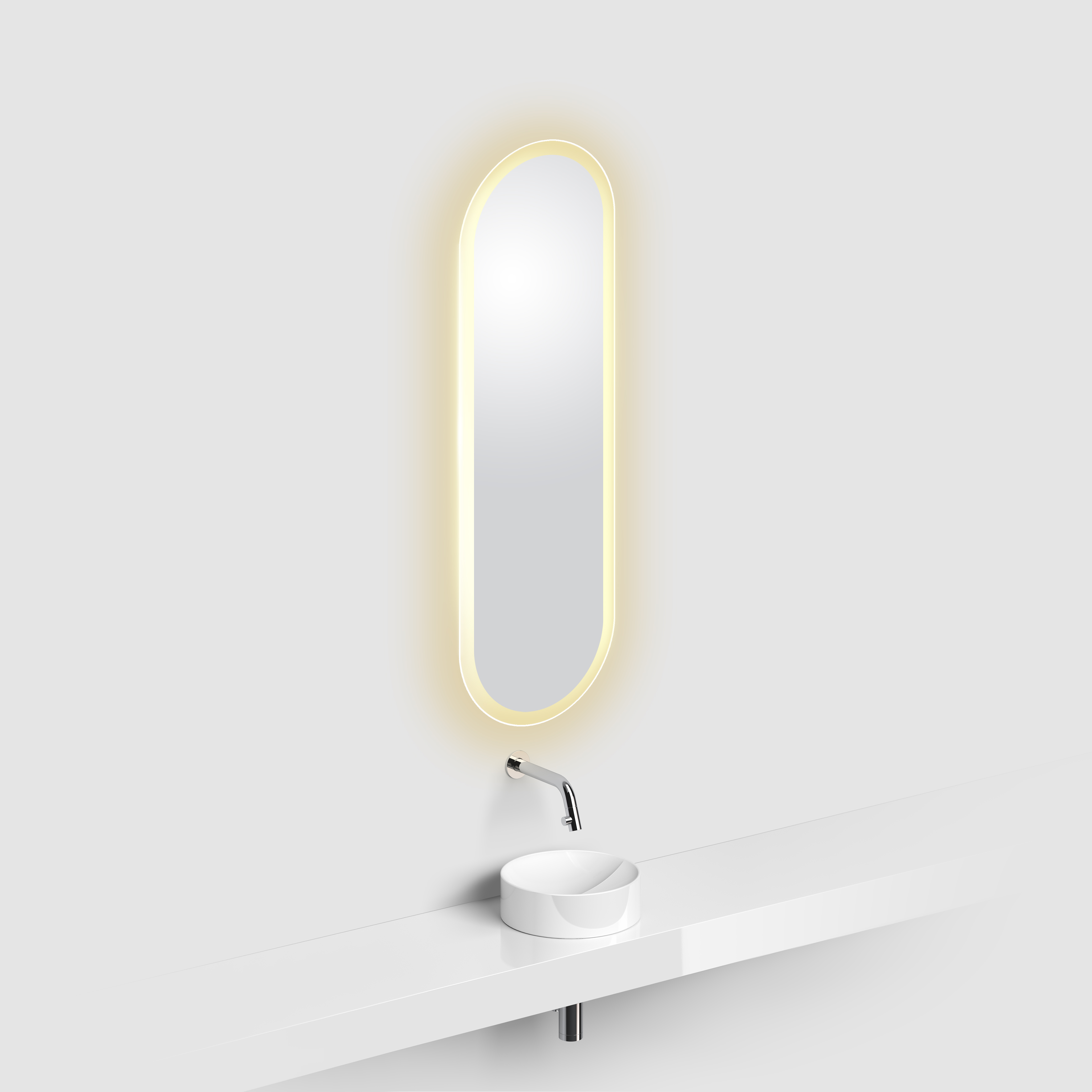 Clou Look at Me spiegel 28cm LED-verlichting IP44 satijnrand CL/08.11.028.04